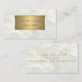 Eleganter einfacher Goldrahmen, weißer Marmor Visitenkarte (Vorne/Hinten)