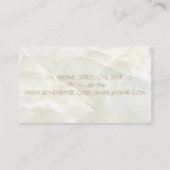 Eleganter einfacher Goldrahmen, weißer Marmor Visitenkarte (Rückseite)