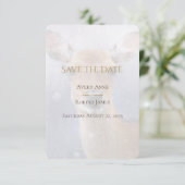 Eleganter einfacher Hirschschschnee Save The Date (Stehend Vorderseite)