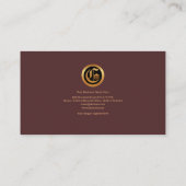 Eleganter einfacher hölzerner visitenkarte (Rückseite)