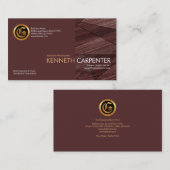 Eleganter einfacher hölzerner visitenkarte (Vorne/Hinten)