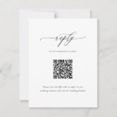 Eleganter einfacher Kalligrafie-Hochzeitsstichtenc RSVP Karte (Vorderseite)
