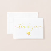 Eleganter einfacher Kunde Vielen Dank für Ihr Busi Folienkarte (Vorderseite mit Umschlag)