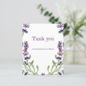 Eleganter einfacher Lavander-Stil Danke einfügen (Stehend Vorderseite)