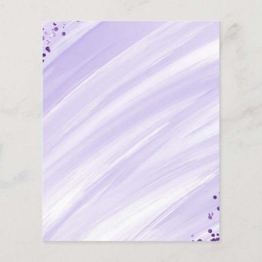 Eleganter einfacher Lavander-Stil Danke einfügen (Rückseite)