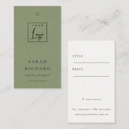 Eleganter einfacher Minimal-Preis für grüne Kraft- Visitenkarte