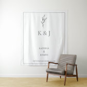 Eleganter einfacher Minimalistischer Hochzeitstil Wandteppich (Beispiel)