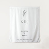 Eleganter einfacher Minimalistischer Hochzeitstil Wandteppich (Vorderseite)