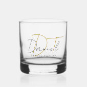 Eleganter einfacher Minimalistischer Personalisier Whiskyglas (Vorderseite)