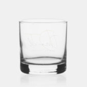Eleganter einfacher Minimalistischer Personalisier Whiskyglas (Rückseite)