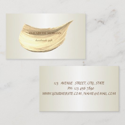 Eleganter, einfacher, Minimalistischer Schlaganfal Visitenkarte (Vorne/Hinten)