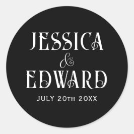 Eleganter einfacher, moderner Minimaler Script-Fot Runder Aufkleber