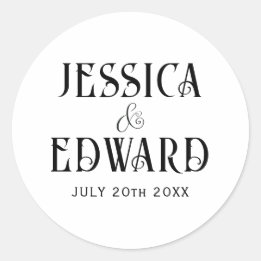 Eleganter einfacher, moderner Minimaler Script-Fot Runder Aufkleber