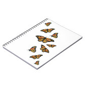Eleganter einfacher Monarchen-Schmetterling Notizblock (Linke Seite)