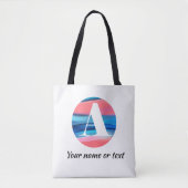 Eleganter einfacher Monogramm-Tote mit Buchstabe A Tasche (Vorderseite)