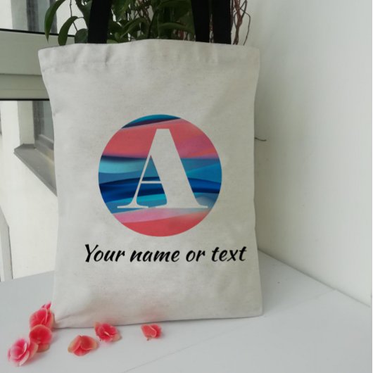 Eleganter einfacher Monogramm-Tote mit Buchstabe A Tasche