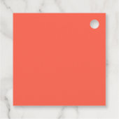 Eleganter einfacher Neon Flare mit Monogram Weddin Geschenkanhänger (Rückseite)