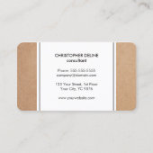 Eleganter einfacher Pappkarton Weißer Berater Visitenkarte (Vorderseite)