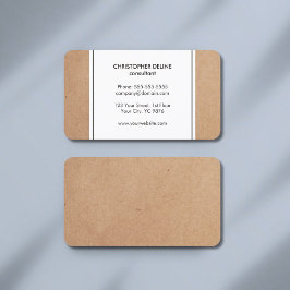 Eleganter einfacher Pappkarton Weißer Berater Visitenkarte