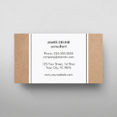 Eleganter einfacher Pappkarton Weißer Berater Visitenkarte