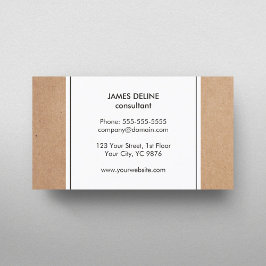 Eleganter einfacher Pappkarton Weißer Berater Visitenkarte