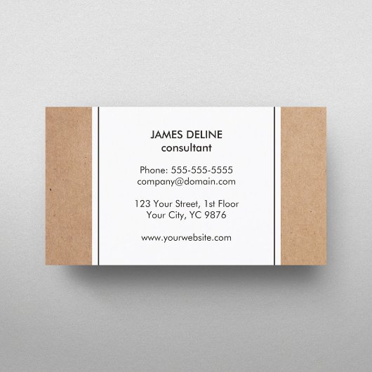 Eleganter einfacher Pappkarton Weißer Berater Visitenkarte