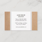 Eleganter einfacher Pappkarton Weißer Berater Visitenkarte (Vorderseite)