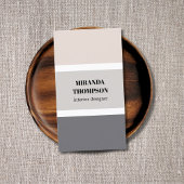 Eleganter, einfacher Pastellstreifen - Innenarchit Visitenkarte