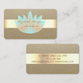 Eleganter einfacher, rustikaler, Kraft-Streifen, L Visitenkarte (Vorne/Hinten)