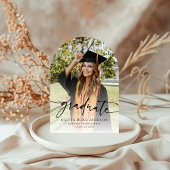 Eleganter Einfaches Modernes Foto Abschluss Einladung