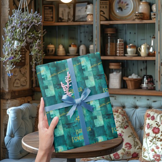 Eleganter, einfarbiger Geschenkwrap mit Golden Geschenkpapier