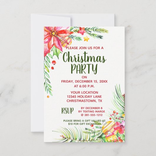 Eleganter Einladung (Vorderseite)