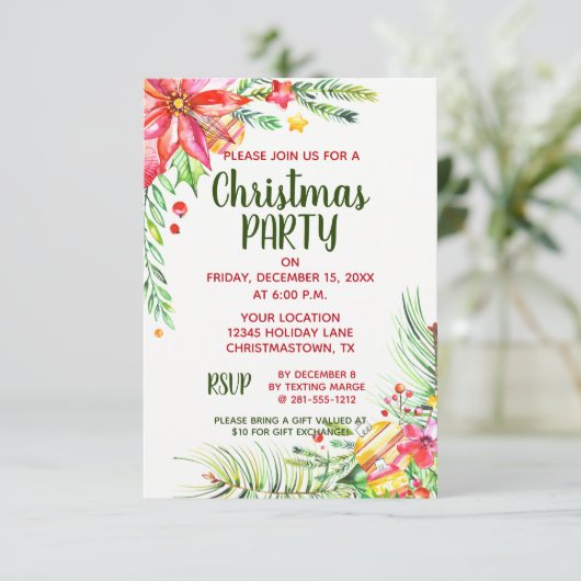 Eleganter Einladung (Stehend Vorderseite)