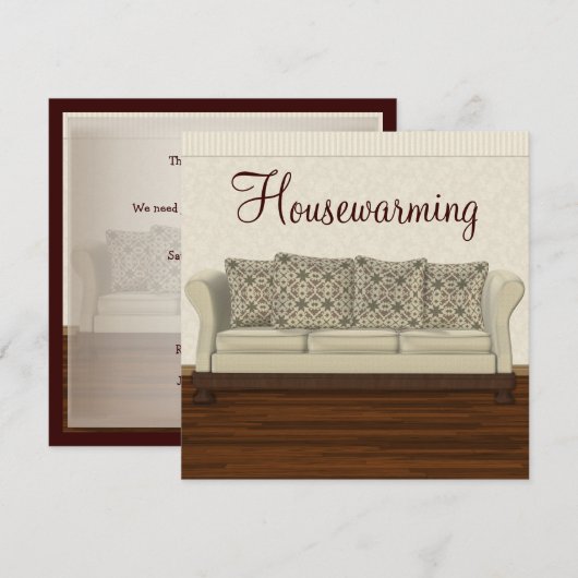 Eleganter Einladung (Vorne/Hinten)