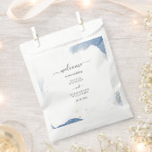 Eleganter Einladungs-Blauer und Gold-Minimal für H Geschenktütchen (Ausgeschnitten)