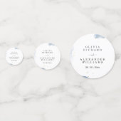 Eleganter Einladungs-Blauer und Gold-Minimal für H Konfetti (Vorderseiten)