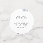 Eleganter Einladungs-Blauer und Gold-Minimal für H Konfetti (Klein Vorderseite)