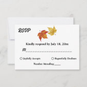 Eleganter Einmaliger Fall in der Liebe Rustikale H RSVP Karte (Vorderseite)