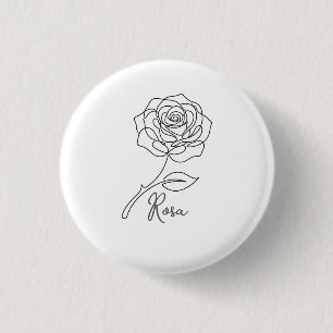 Eleganter Einzeiliger Rosenknopf Button