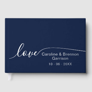 Eleganter, einzigartiger Couple Name Liebe Text Go Gästebuch
