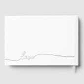 Eleganter, einzigartiger Couple Name Liebe Text Go Gästebuch (Rückseite)