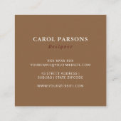 Eleganter einzigartiger Logo-Crafter für den Schmu Quadratische Visitenkarte (Rückseite)