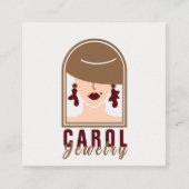 Eleganter einzigartiger Logo-Crafter für den Schmu Quadratische Visitenkarte (Vorderseite)