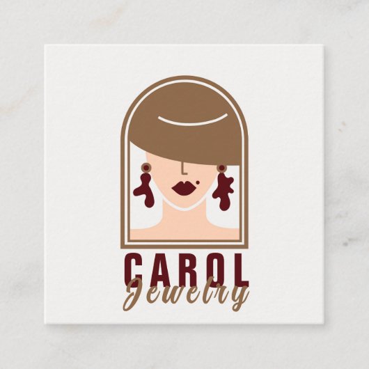 Eleganter einzigartiger Logo-Crafter für den Schmu Quadratische Visitenkarte (Vorderseite)