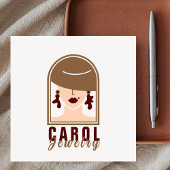 Eleganter einzigartiger Logo-Crafter für den Schmu Quadratische Visitenkarte