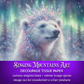 Eleganter Eisbär Eiskronen-Decoupage Seidenpapier