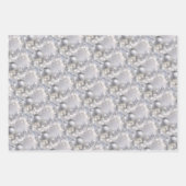 Eleganter Eisblau und Silberner Weihnachtsball Geschenkpapier Set (Vorderseite 2)