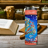 Eleganter eklektischer Boho Tree des Lebens Thermosbecher