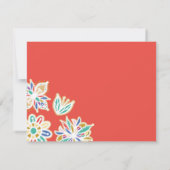 Eleganter Elefantenzug Blumendekoration Verziert Mitteilungskarte (Rückseite)