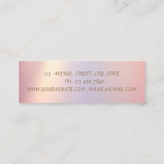 Eleganter, eleganter, Beruflicher Rahmen Mini Visitenkarte (Rückseite)